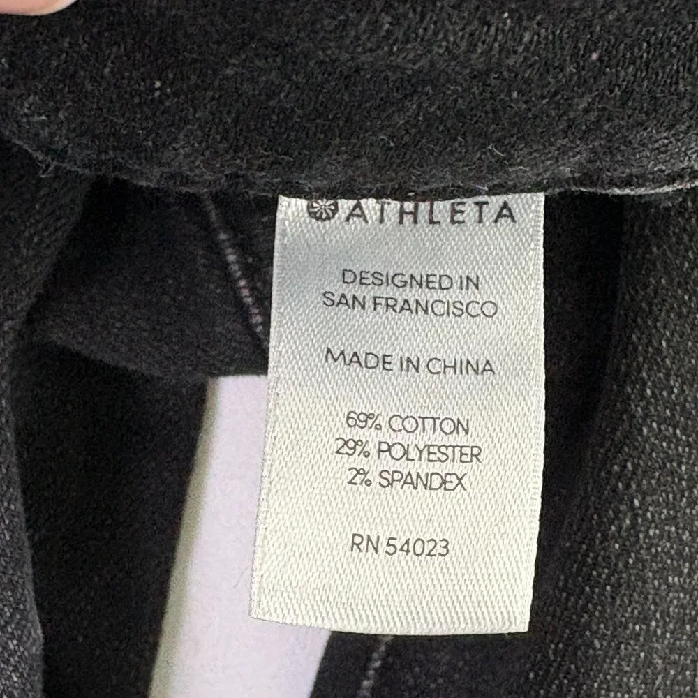 Athleta Sculptek Straight Skinny Jeans Womens Size 2 Black‎ Denim Stretch